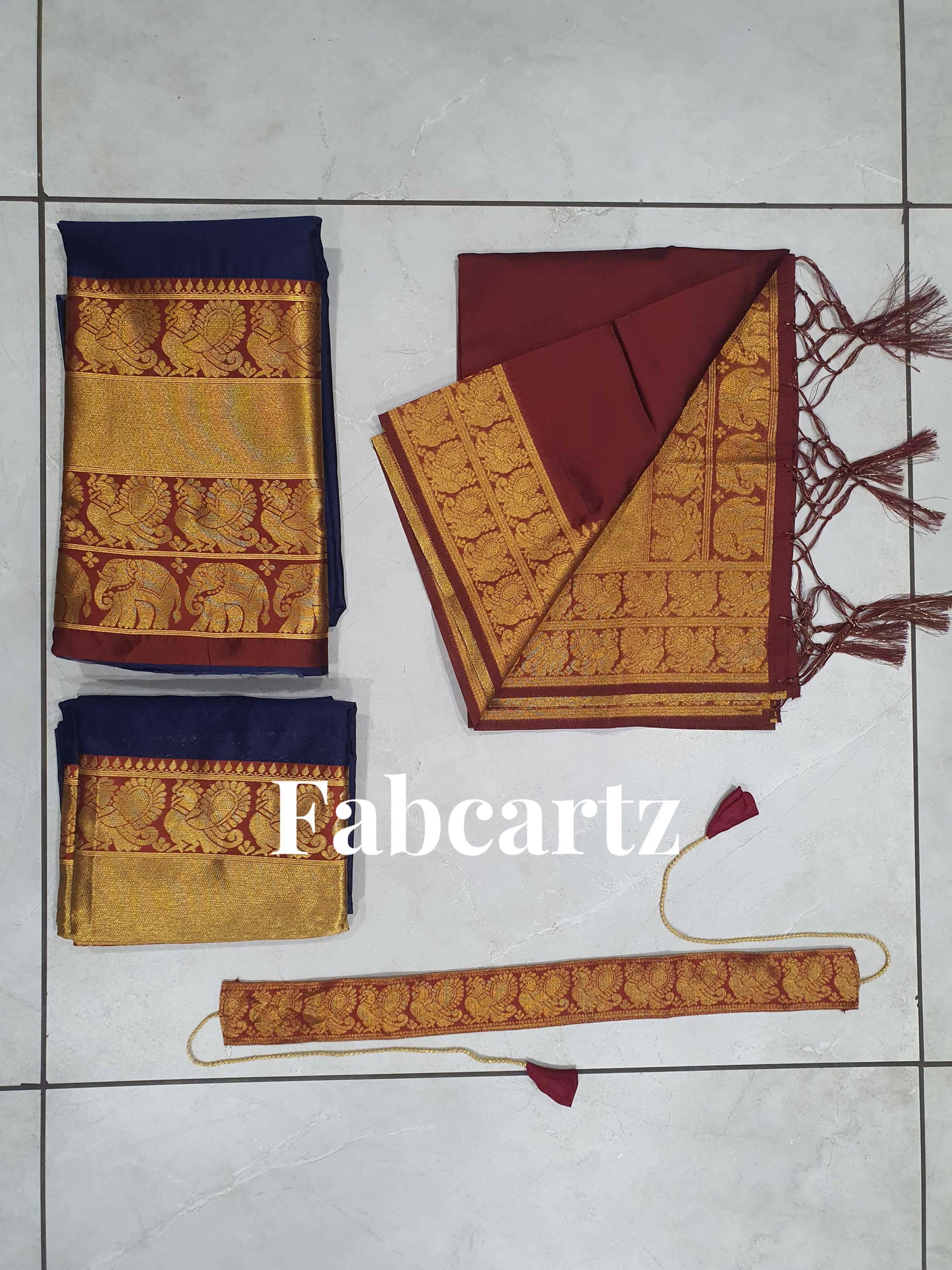 South Indian Festival Traditional Half Saree(Pochampalli)