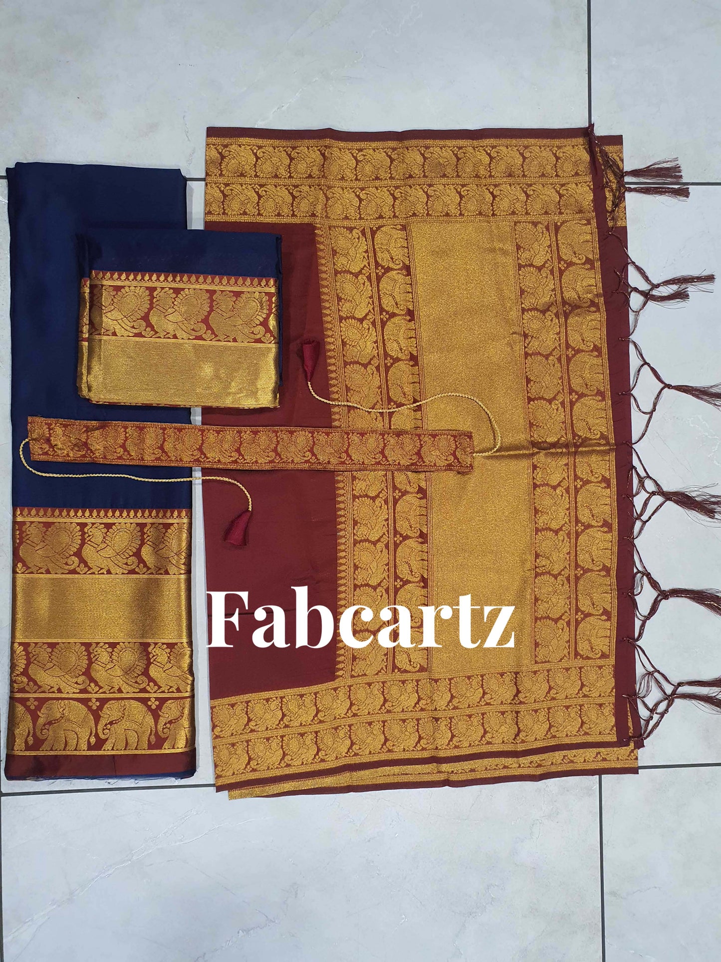 South Indian Festival Traditional Half Saree(Pochampalli)