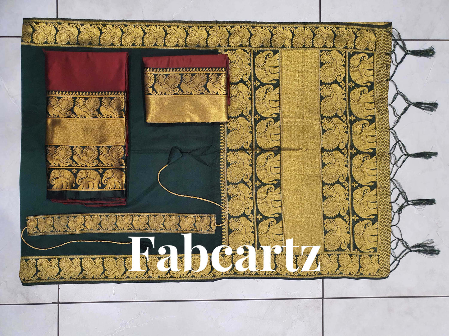 South Indian Festival Traditional Half Saree(Pochampalli)