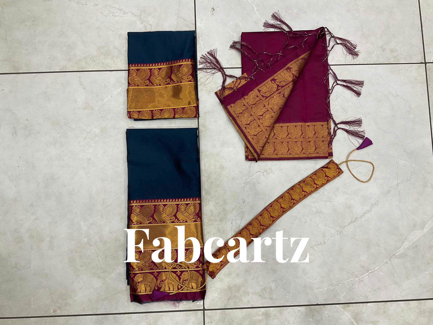 South Indian Festival Traditional Half Saree(Pochampalli)