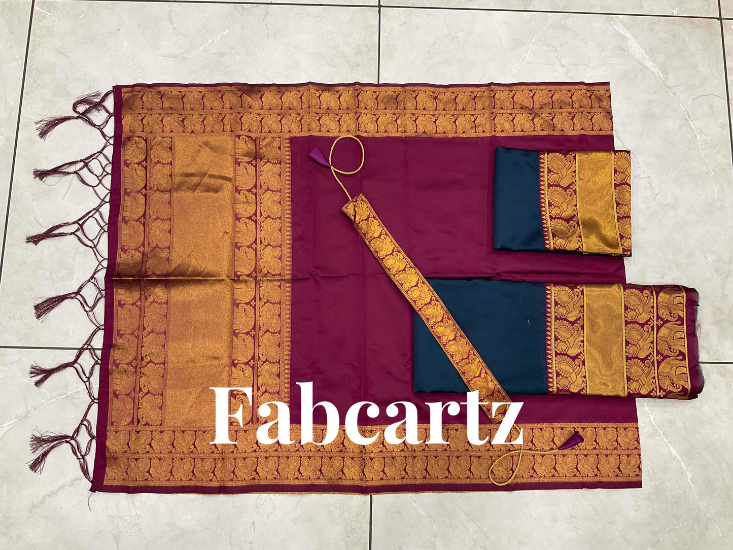 South Indian Festival Traditional Half Saree(Pochampalli)