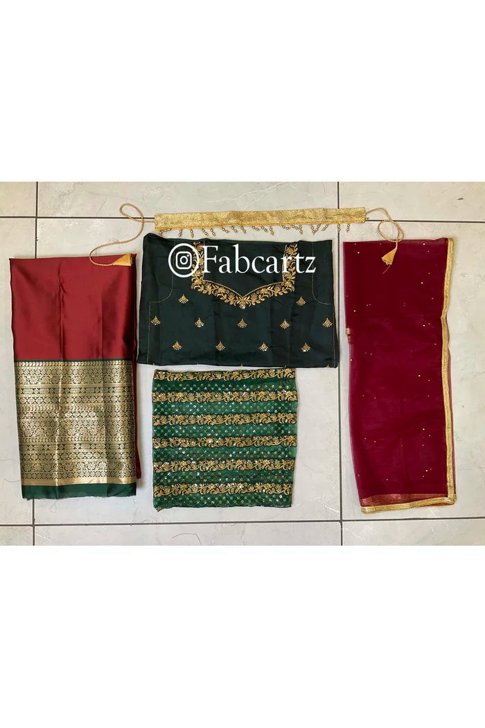 South Indian Festival Traditional Half Saree (Tanishq)