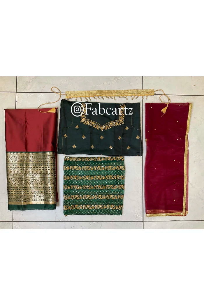 South Indian Festival Traditional Half Saree (Tanishq)