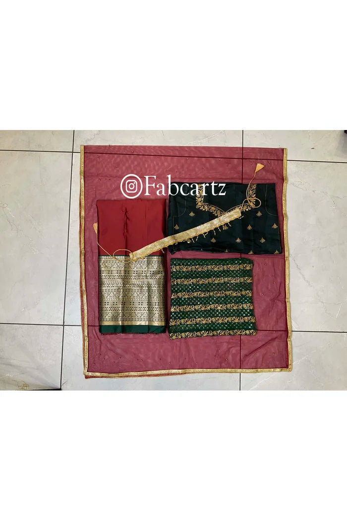 South Indian Festival Traditional Half Saree (Tanishq)