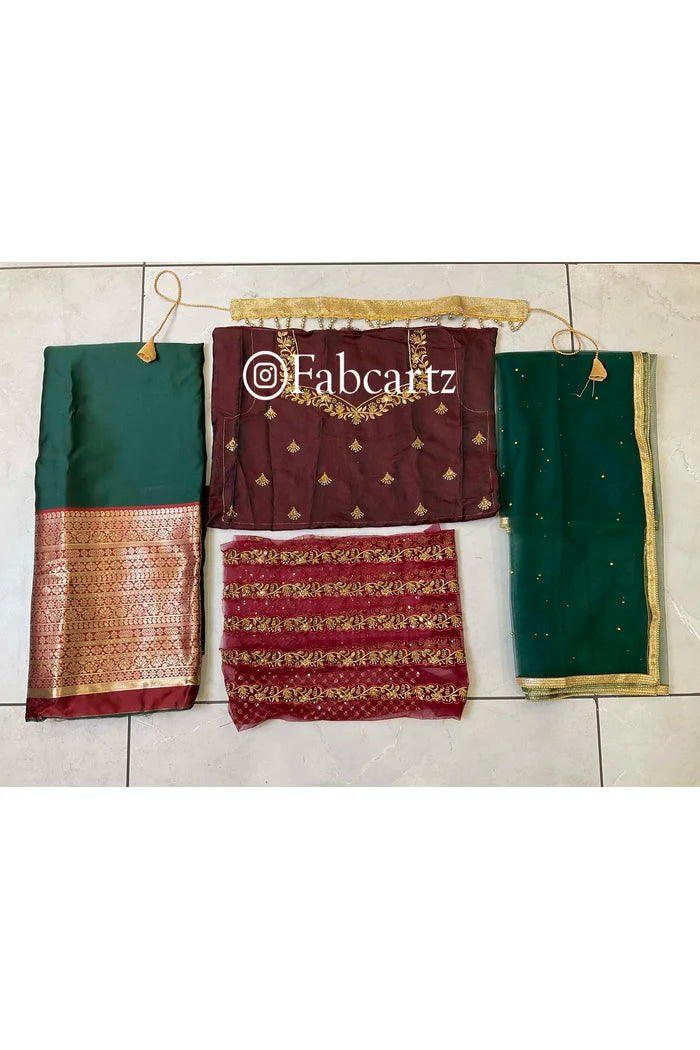 South Indian Festival Traditional Half Saree (Tanishq)