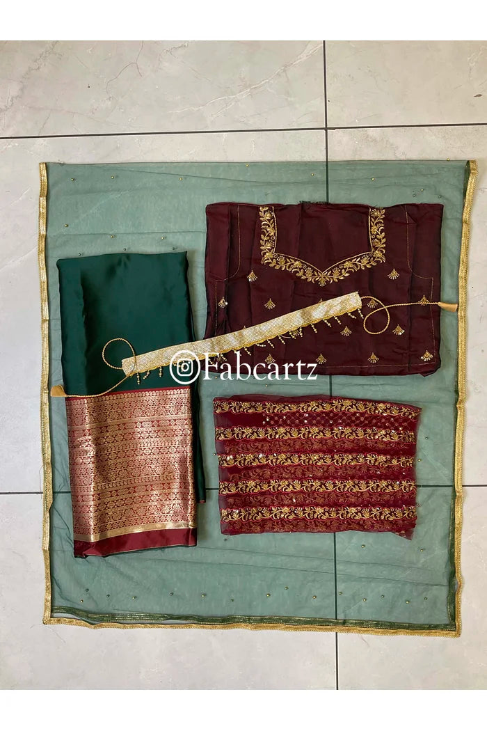 South Indian Festival Traditional Half Saree (Tanishq)