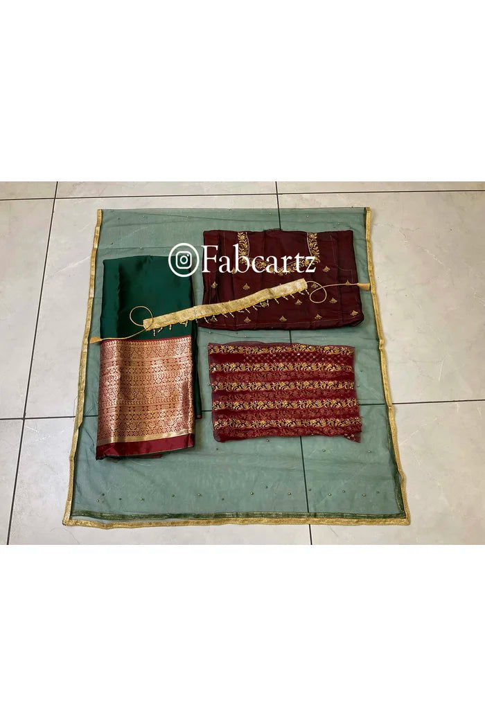 South Indian Festival Traditional Half Saree (Tanishq)