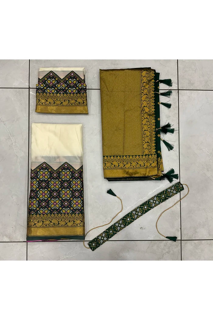 South Indian Festival Traditional Half Saree(Patola)