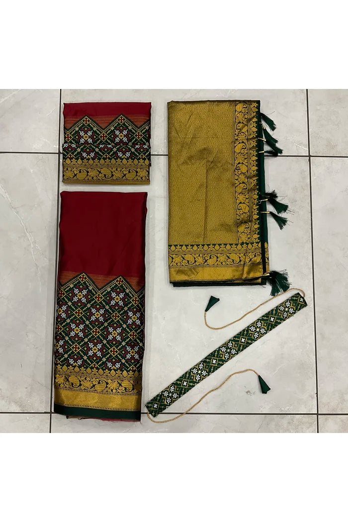South Indian Festival Traditional Half Saree(Patola)