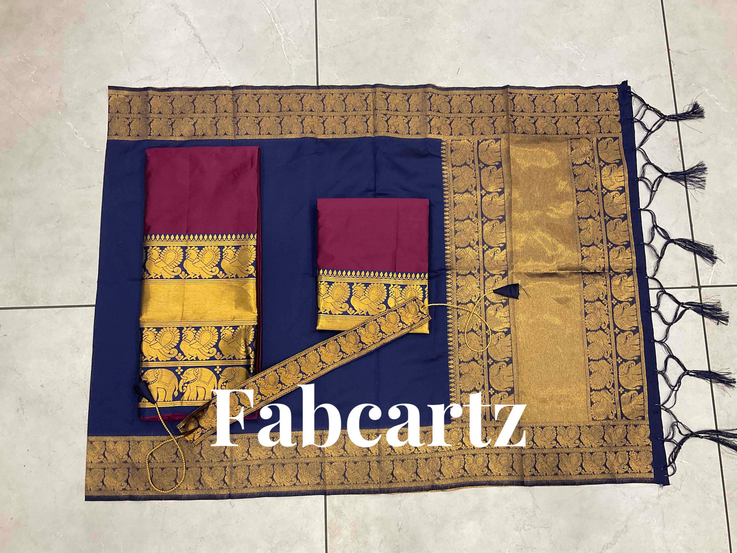 South Indian Festival Traditional Half Saree(Pochampalli)