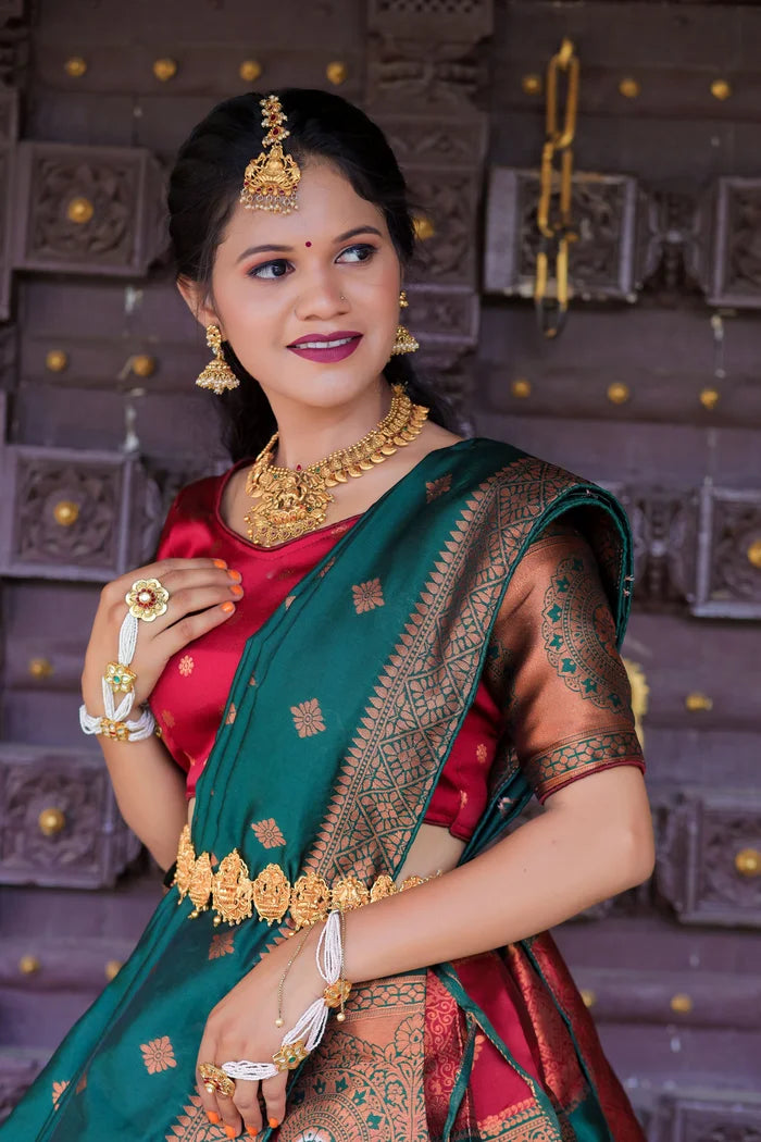 South Indian Festival Traditional Half Saree(Vishnu)