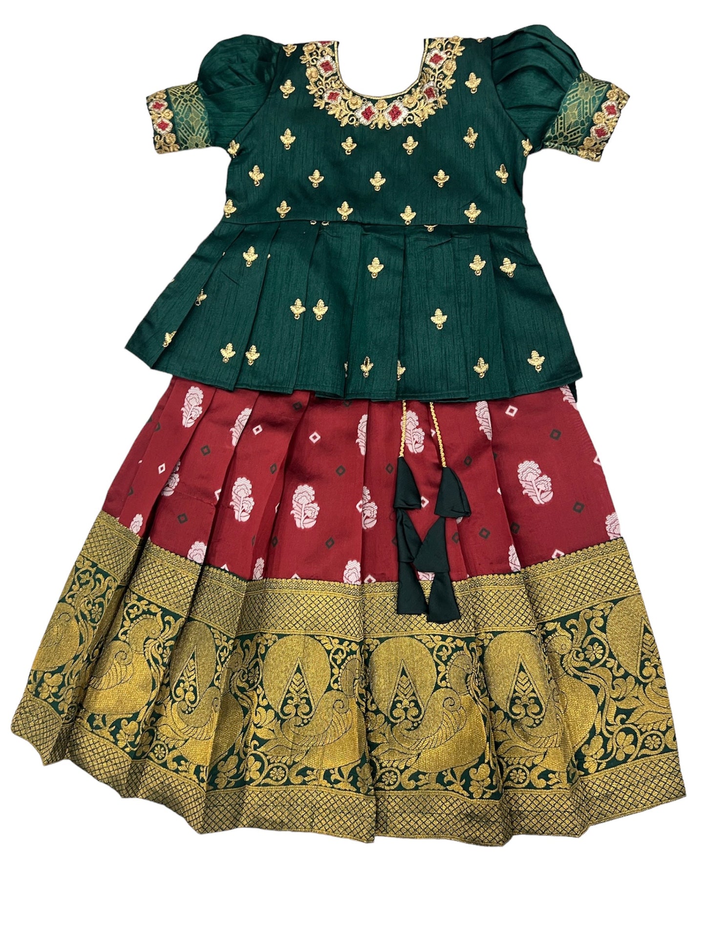 π Kids Traditional South Indian Half Saree: Embrace Rich Heritage with Elegance and Comfort! π§π