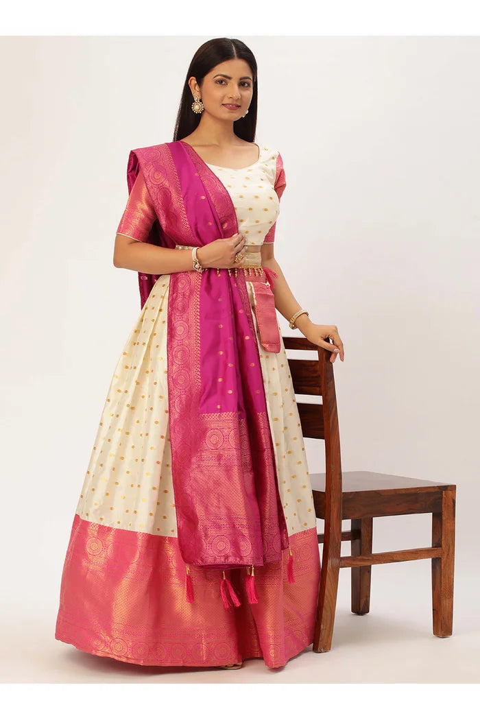 South Indian Festival Traditional Half Saree (Aarjoo)