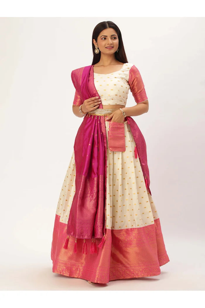 South Indian Festival Traditional Half Saree (Aarjoo)