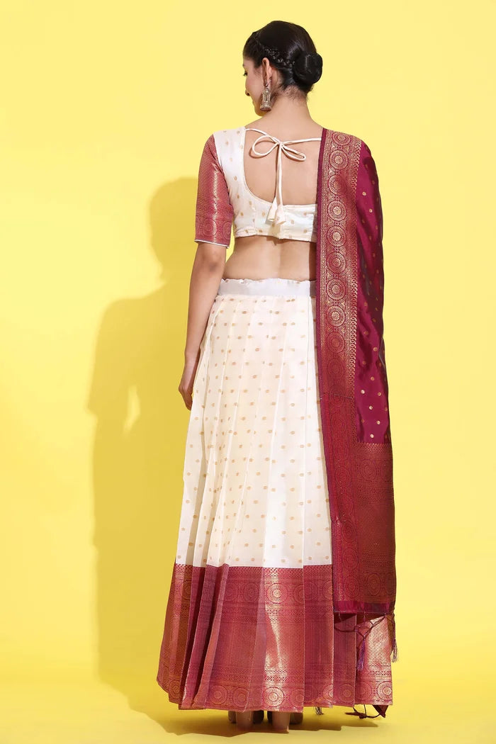 South Indian Festival Traditional Half Saree (Aarjoo)