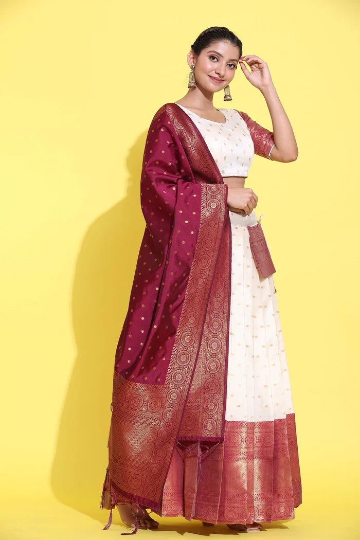 South Indian Festival Traditional Half Saree (Aarjoo)