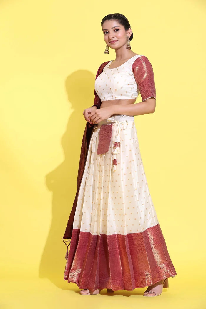 South Indian Festival Traditional Half Saree (Aarjoo)