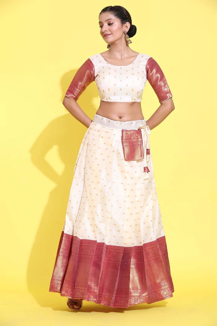 South Indian Festival Traditional Half Saree (Aarjoo)