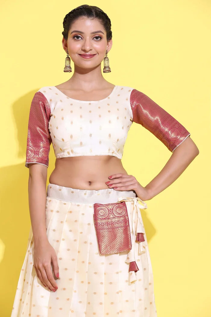 South Indian Festival Traditional Half Saree (Aarjoo)