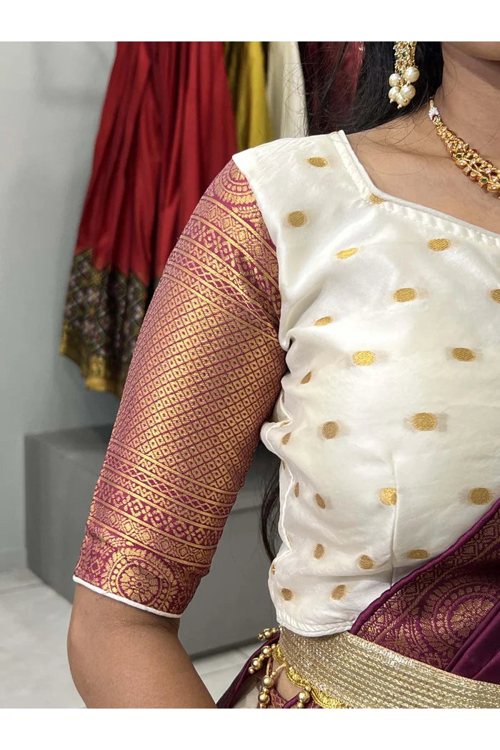South Indian Festival Traditional Half Saree(Aarjoo)