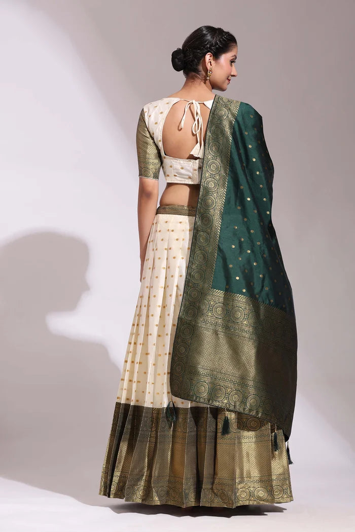 South Indian Festival Traditional Half Saree (Aarjoo)