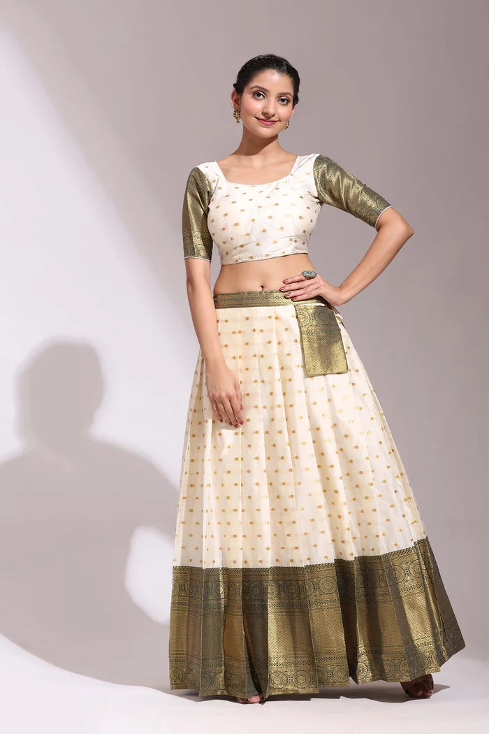 South Indian Festival Traditional Half Saree (Aarjoo)