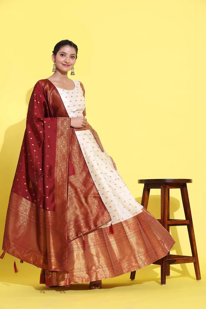 South Indian Festival Traditional Half Saree (Aarjoo)