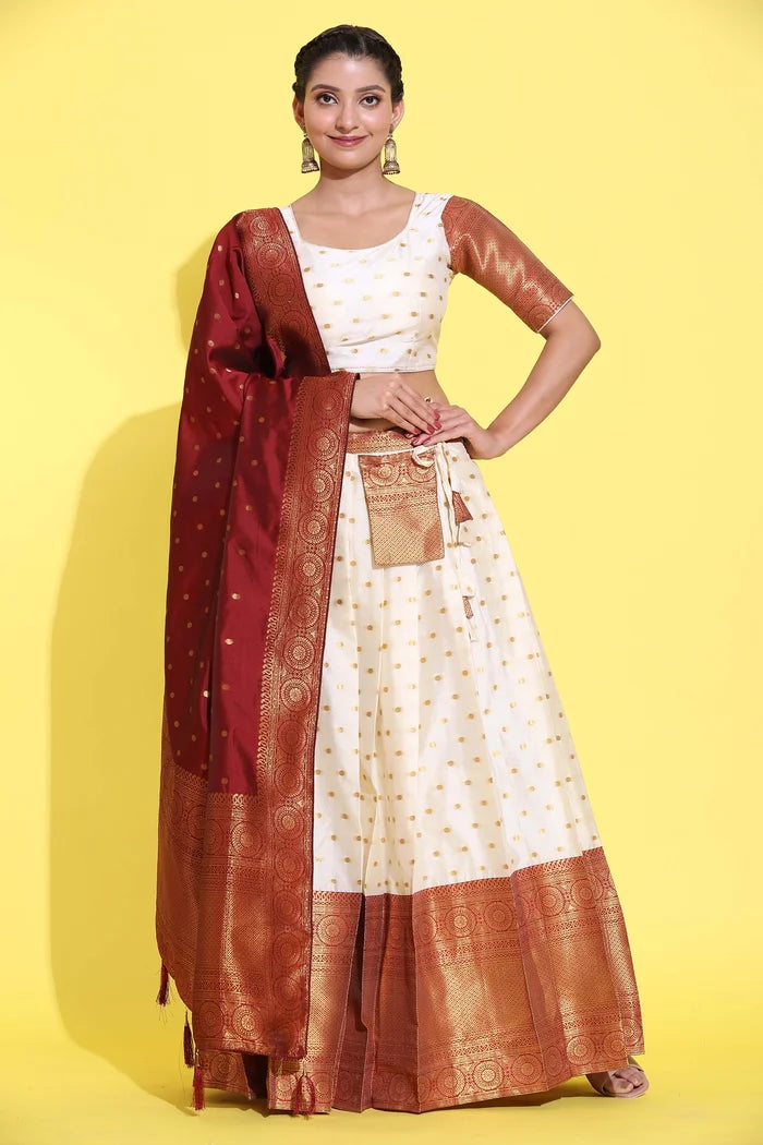 South Indian Festival Traditional Half Saree (Aarjoo)