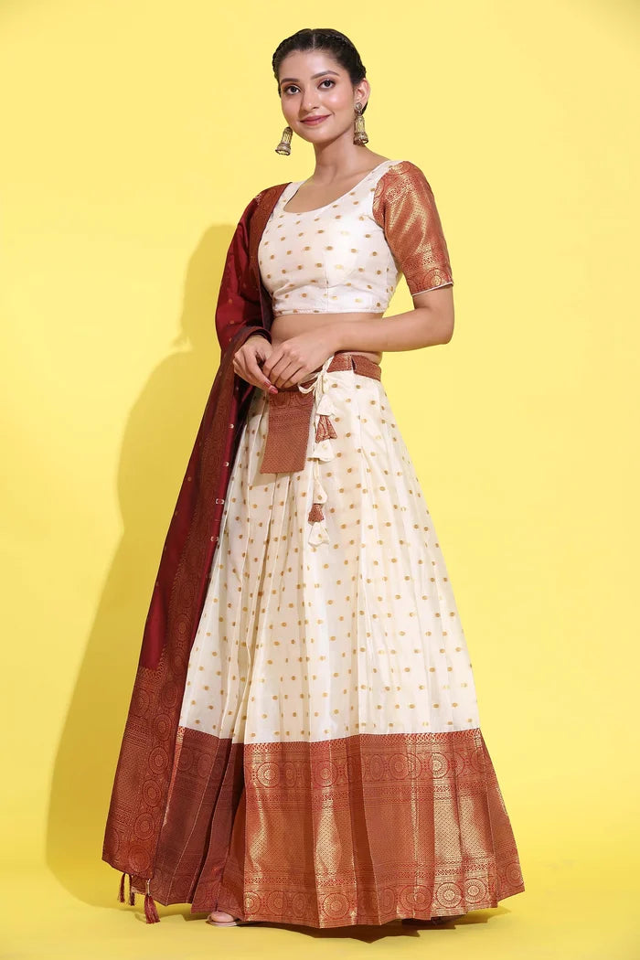 South Indian Festival Traditional Half Saree (Aarjoo)