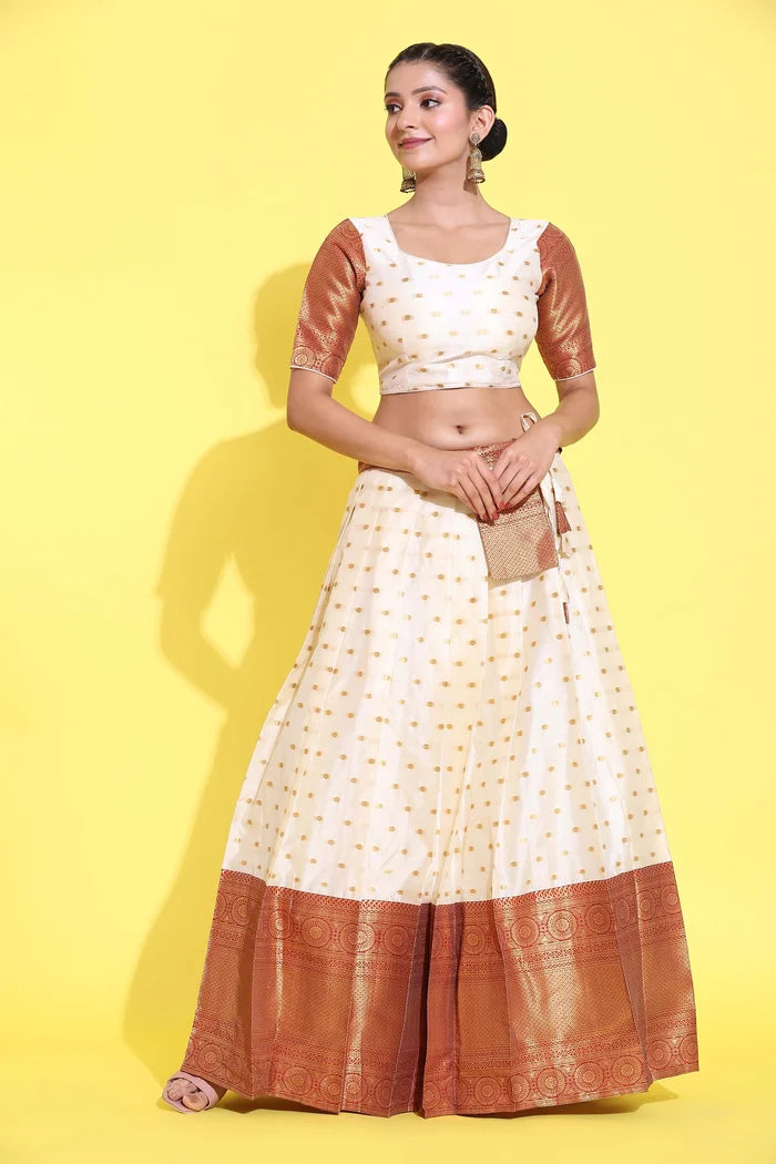 South Indian Festival Traditional Half Saree (Aarjoo)