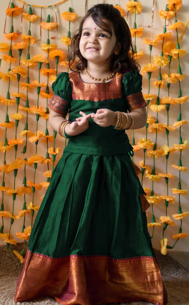 South Indian Festival Traditional Half Saree (NikkiKids)