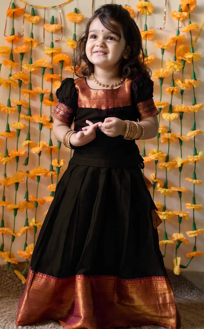 South Indian Festival Traditional Half Saree (NikkiKids)