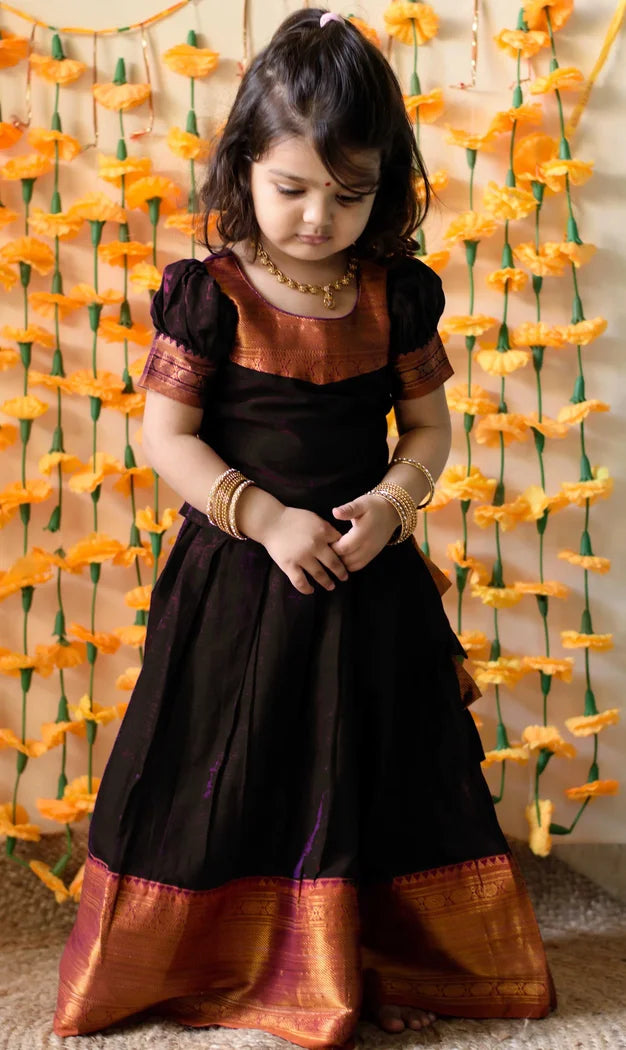 South Indian Festival Traditional Half Saree (NikkiKids)