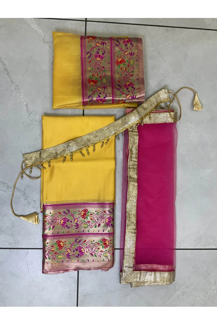సౌత్ ఇండియన్ ఫెస్టివల్ సాంప్రదాయ హాఫ్ చీర (కమల్పట్టు కిడ్స్)