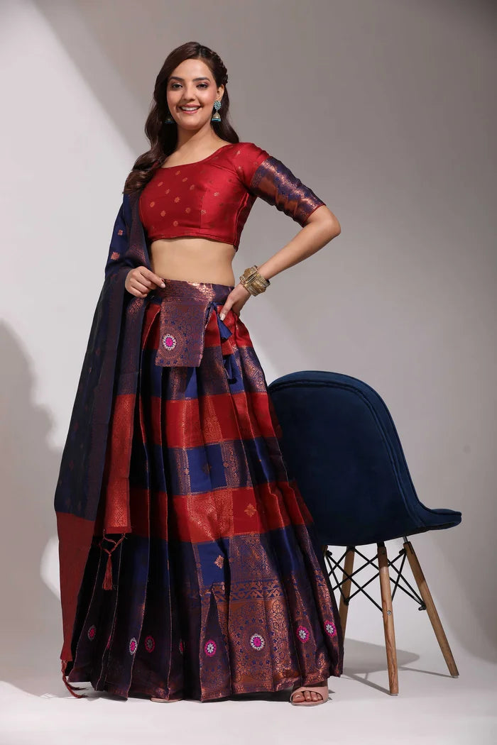 South Indian Festival Traditional Half Saree(Vishnu)