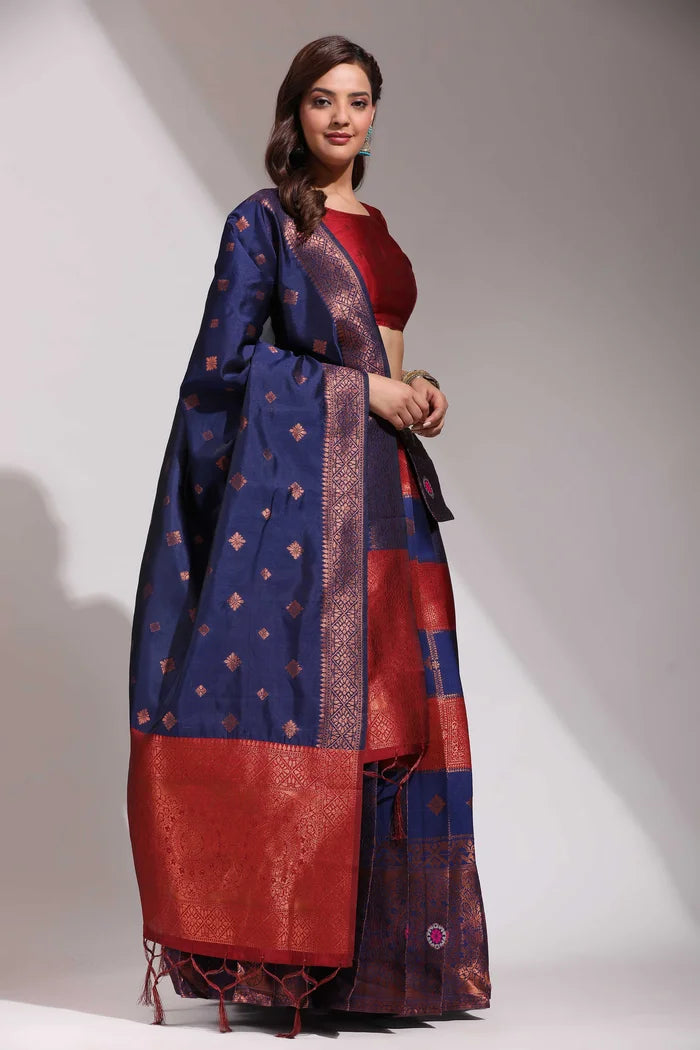 South Indian Festival Traditional Half Saree(Vishnu)