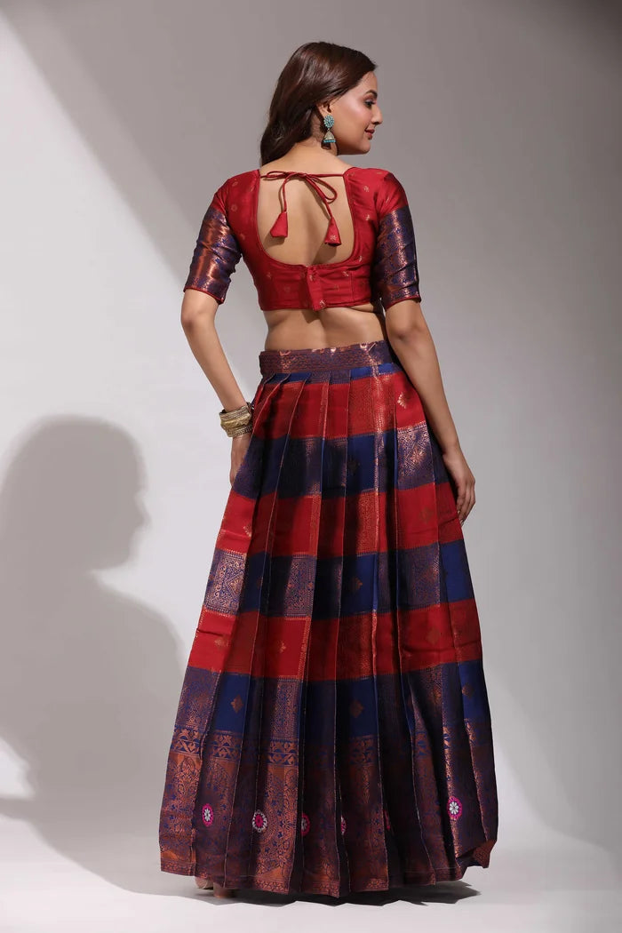 South Indian Festival Traditional Half Saree(Vishnu)