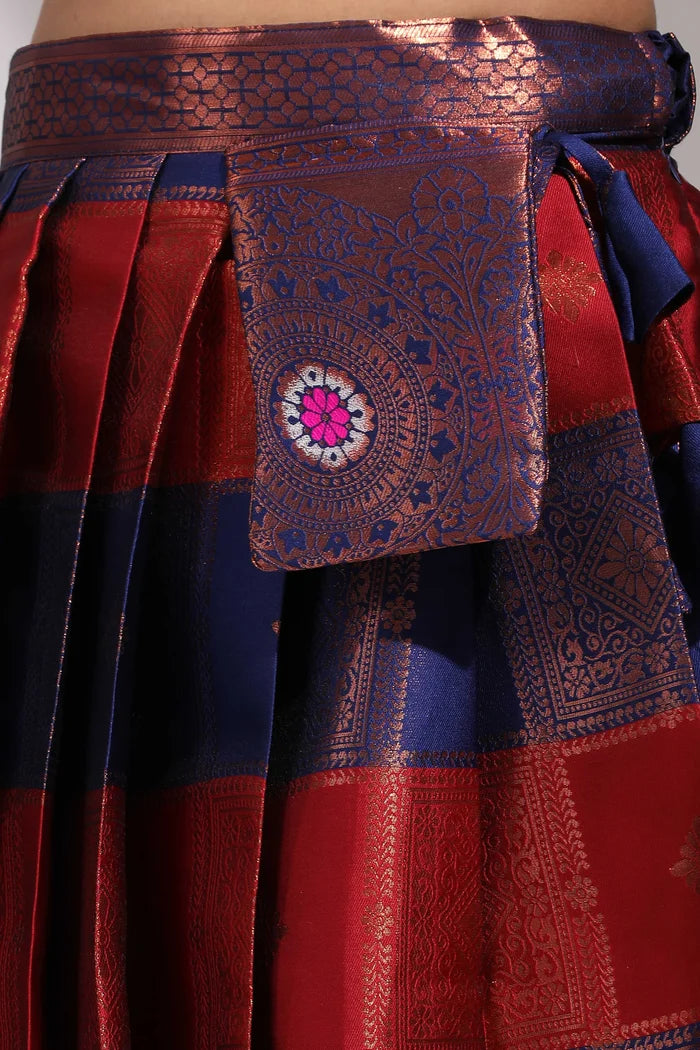 South Indian Festival Traditional Half Saree(Vishnu)