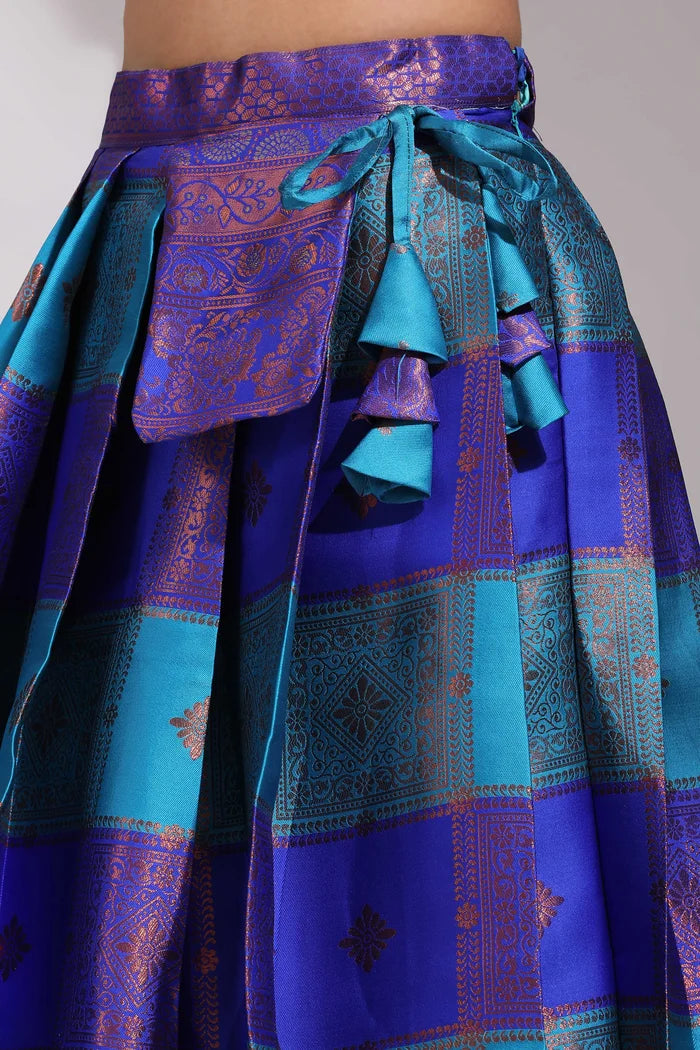 South Indian Festival Traditional Half Saree(Vishnu)