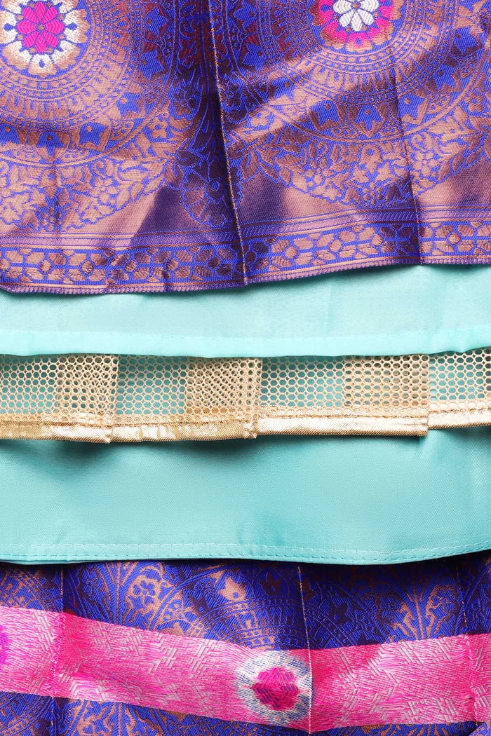 South Indian Festival Traditional Half Saree(Vishnu)