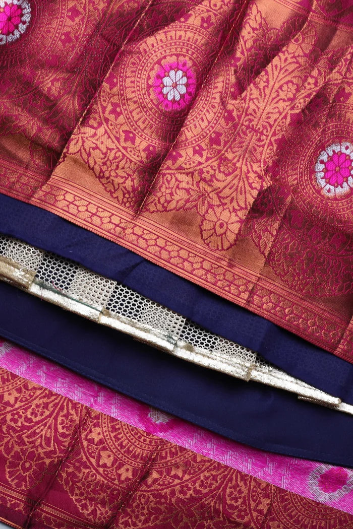 South Indian Festival Traditional Half Saree(Vishnu)