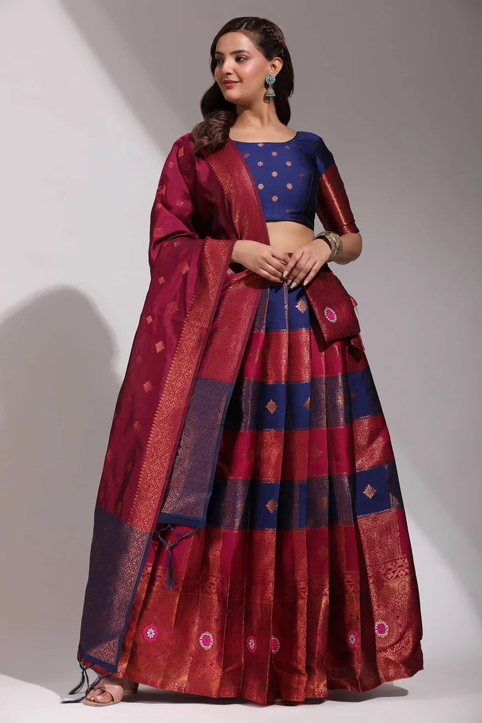 South Indian Festival Traditional Half Saree(Vishnu)