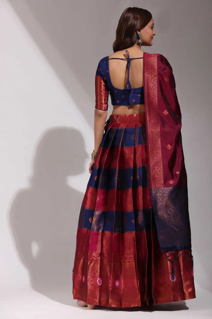 South Indian Festival Traditional Half Saree(Vishnu)