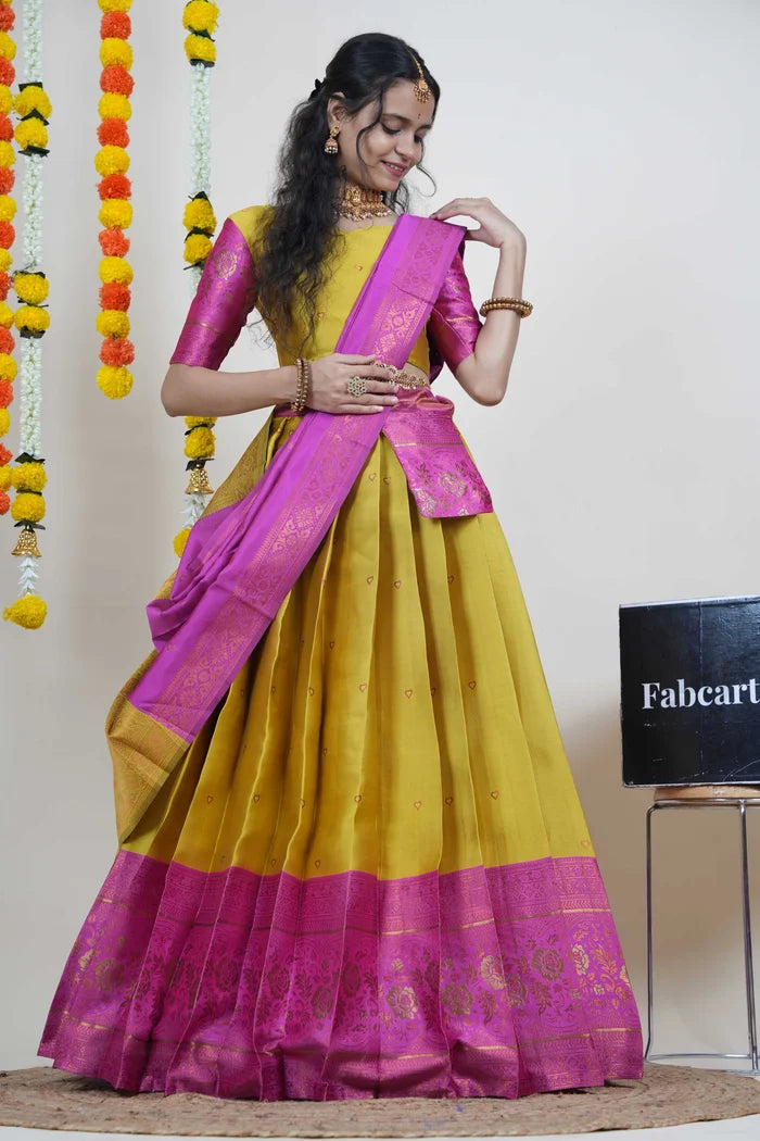 South Indian Festival Traditional Half Saree (DilwalePattu)