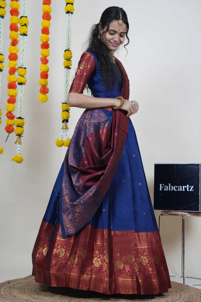 South Indian Festival Traditional Half Saree (DilwalePattu)