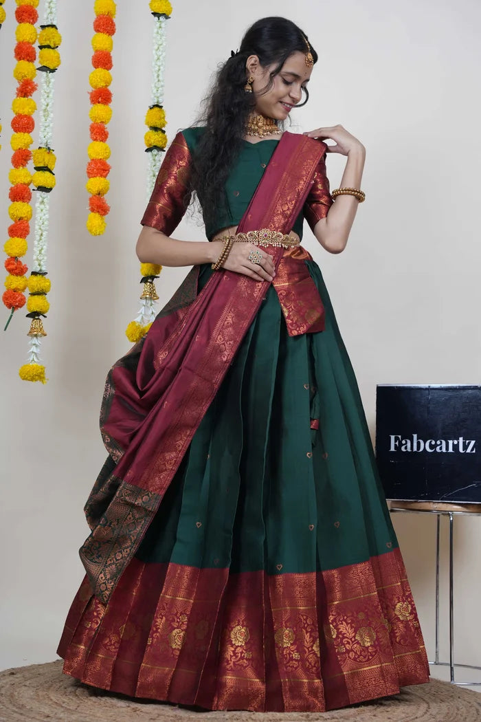 South Indian Festival Traditional Half Saree (DilwalePattu)