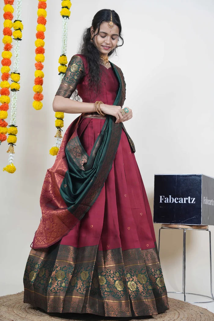 South Indian Festival Traditional Half Saree (DilwalePattu)
