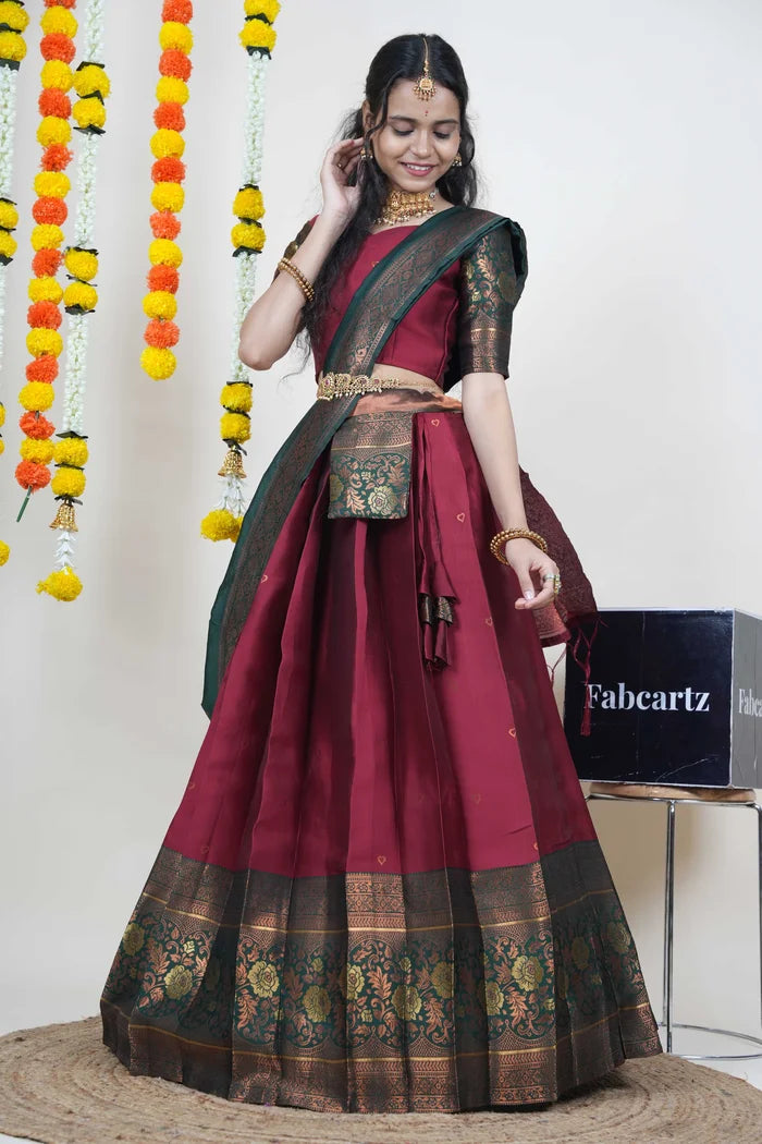 South Indian Festival Traditional Half Saree (DilwalePattu)