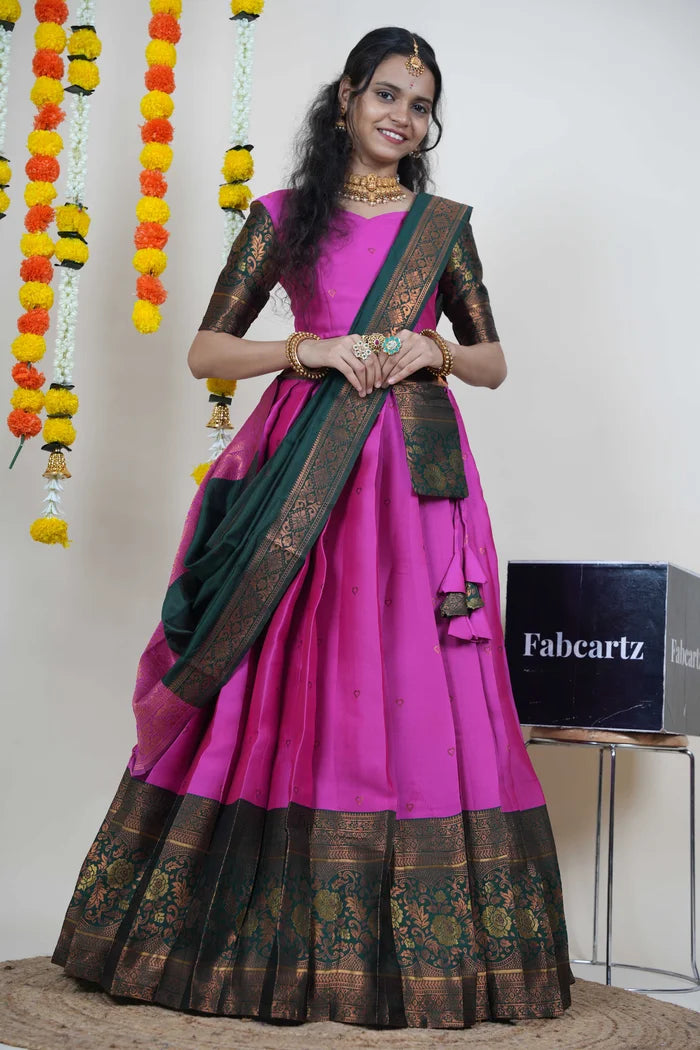 South Indian Festival Traditional Half Saree (DilwalePattu)