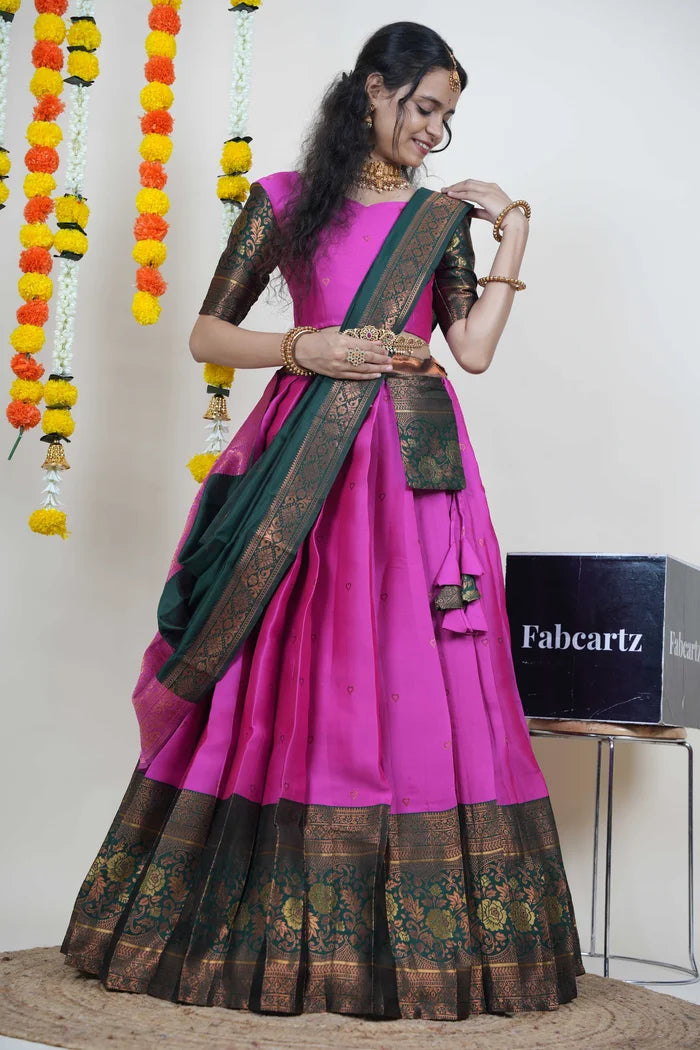 South Indian Festival Traditional Half Saree (DilwalePattu)